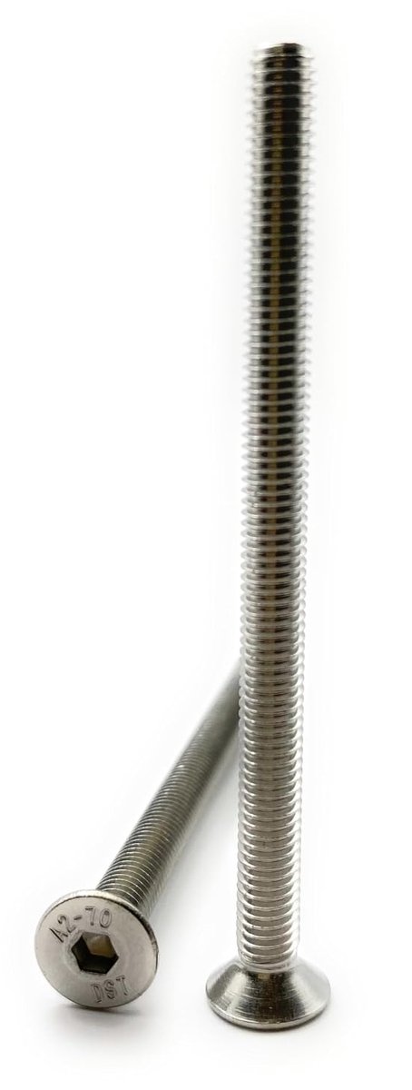 M5 x 70 mm verzonken kop BTR van roestvrij staal A2 | Ø 5 x 70 mm - M5 x 70 mm | FHC binnenzeskant (inbussleutel) ISO 10642 / DIN 7991 | roestvrijstalen schroef A2 (V2A/304): set van 10