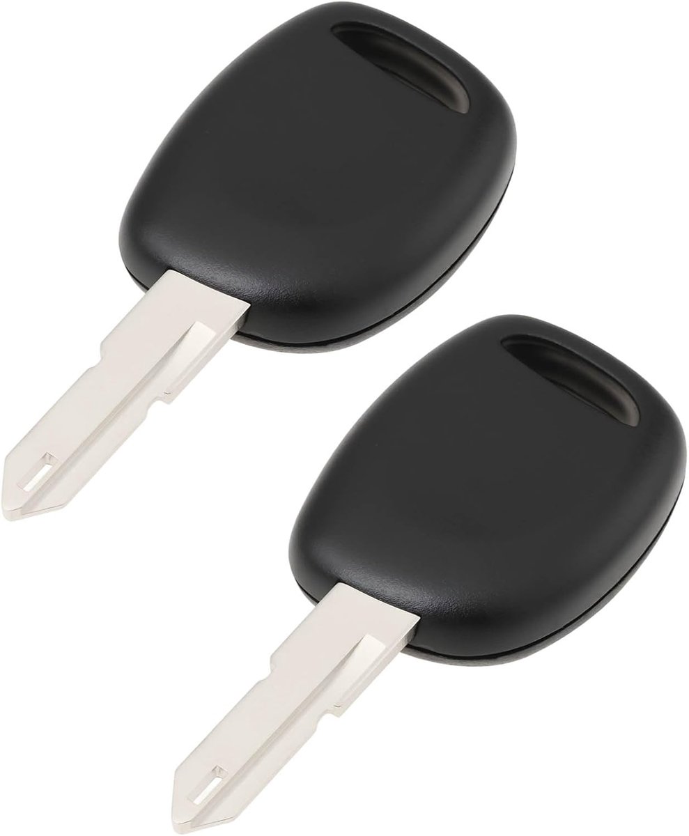 2 STKS Autosleutel Shell Ongesneden Sleutel Blade Compatibel met Renault Kangoo Clio Modus Twingo Compatibel met Dacia Duster