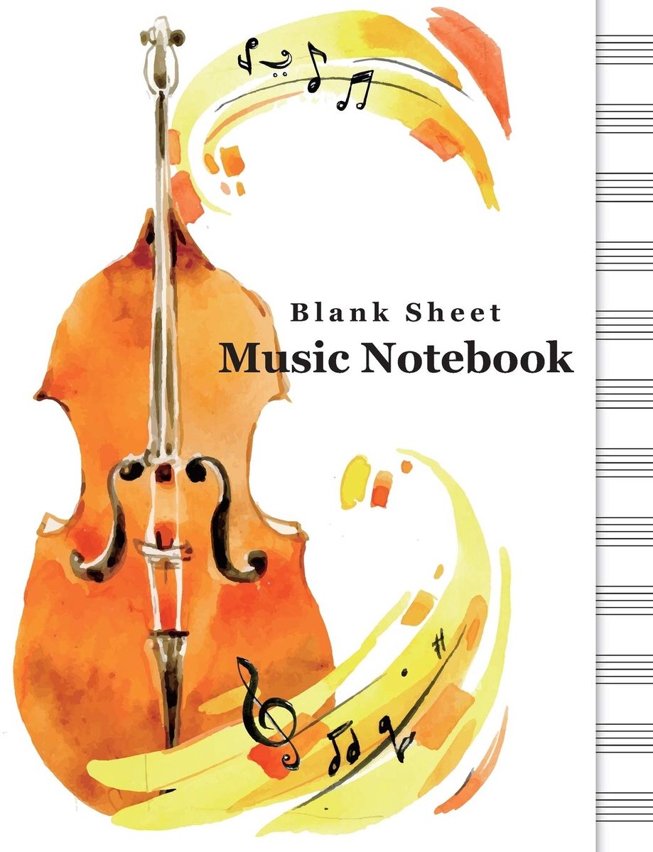 Blank Sheet Notebook: Composition Books Gifts Large 8.5x11, 12 Staves, 100 pages. Standard Manuscript Paper, Notebook for Musicians, Staff Paper.