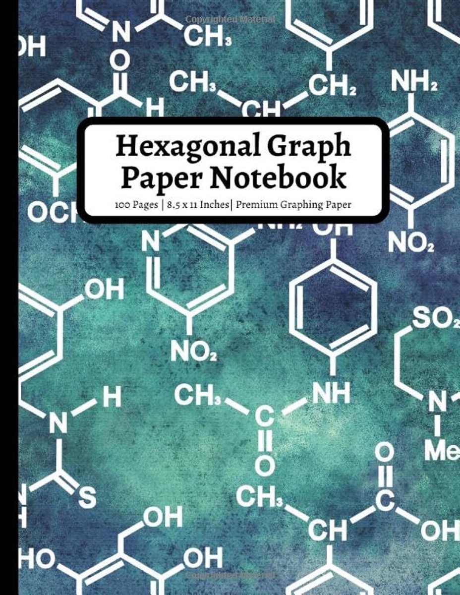 Graph Paper Notebook: 100 Pages | 1/4 Inch Hexagon Graph Pages for Chemistry, Math, Geometry, Drawing | Ocean Water | Large (8.5 x 11 in.)