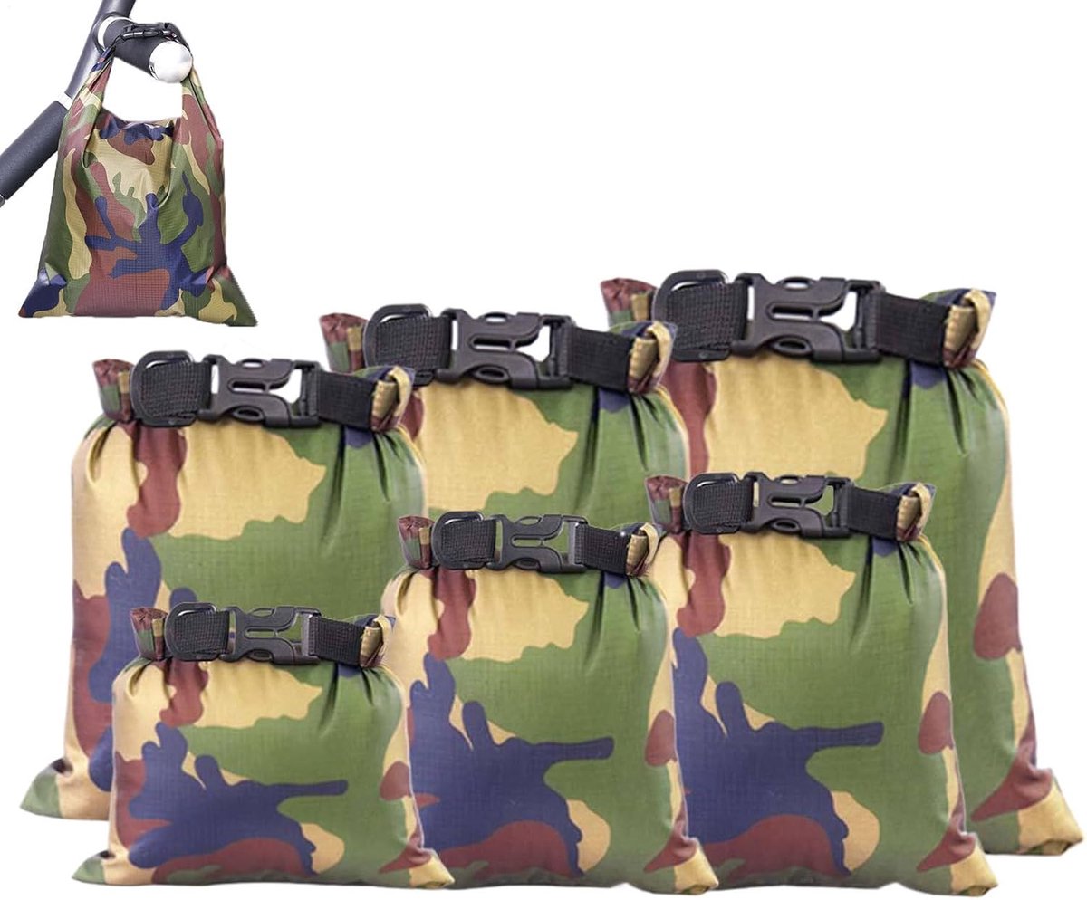 Droogzak | Waterdichte Droogzak voor Boottochten | Opbergzak Voor Uitrusting Kleding Met Camouflageprint Geschikt Voor Buitensporten Kamperen Raften