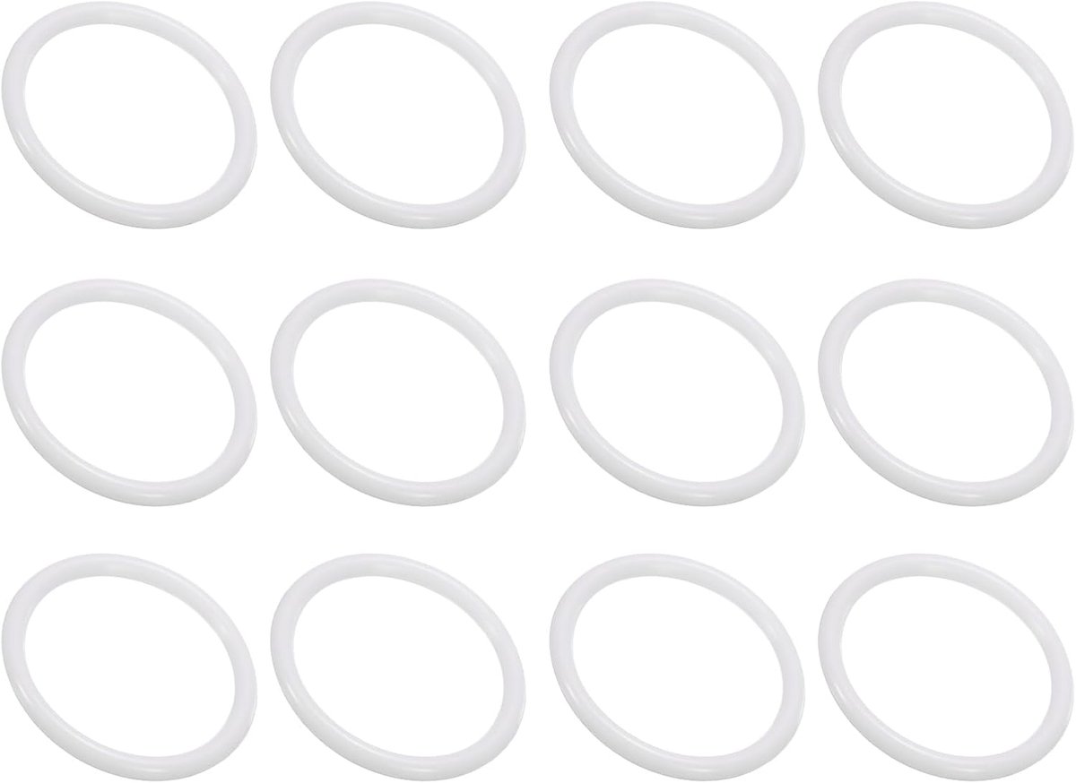 Knutselringen, 12 stuks PP-plastic dromenvangerringen, macramé krans bloemen ronde hoepelringen voor doe-het-zelf handwerk muur opknoping bruiloftsdecoraties, wit