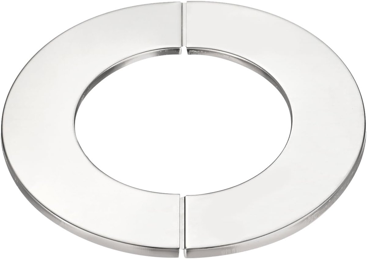 Sourcing map Muur split flens, 201 roestvrij staal ronde rozet voor 81 mm diameter buis