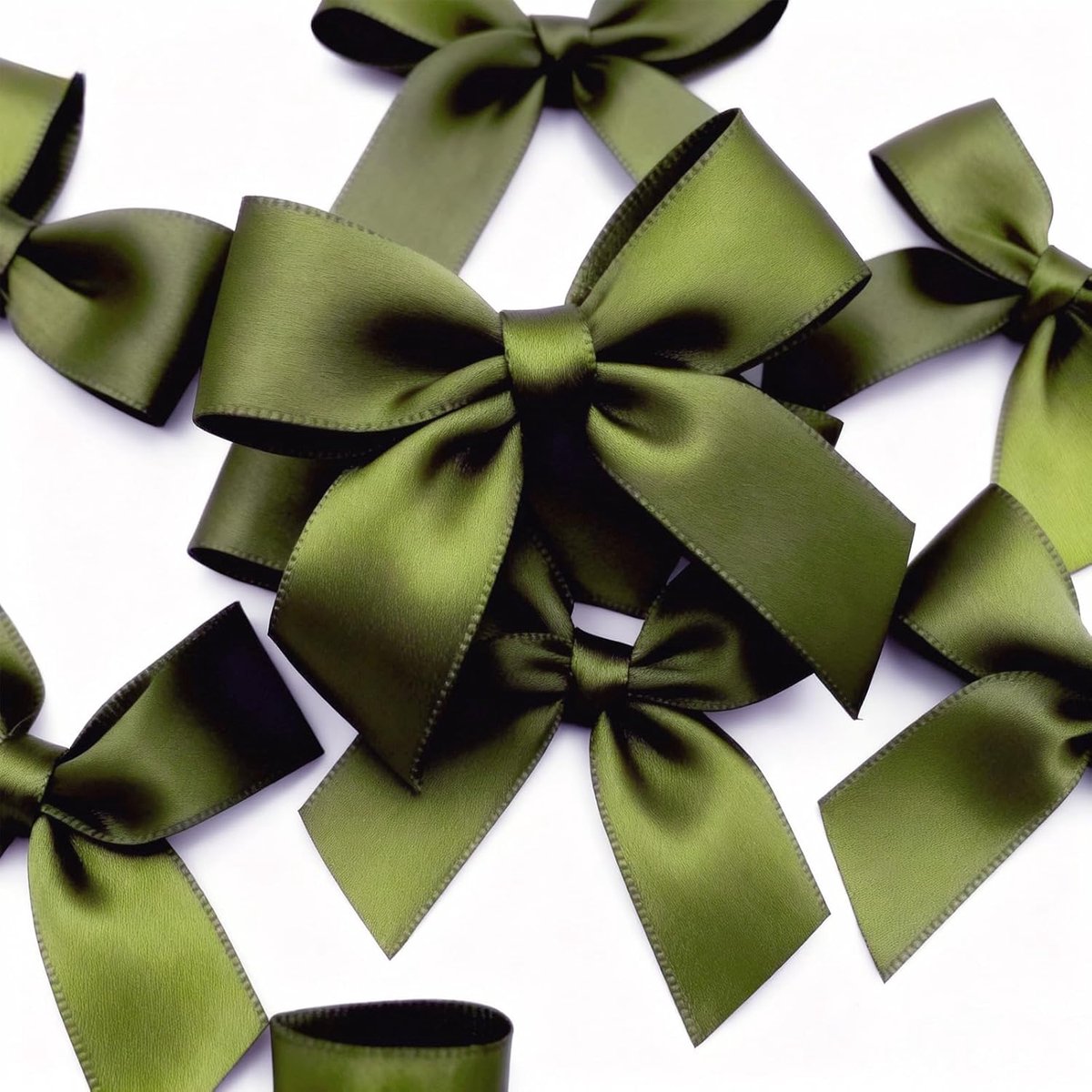 Strikken, kleine strikken voor decoraties, strikken voor gastgeschenken voor bruiloften, geschenkverpakkingen, kunsthandwerk, verjaardag, snackzakjes, kerstcadeaus (groen)