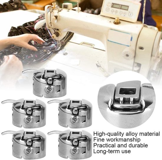 5Pcs Naaimachine Spoel Case Legering Naaimachine Spoel Spoel Case Naaimachine Onderdelen Ouderwetse Huishouden — afbeelding 3