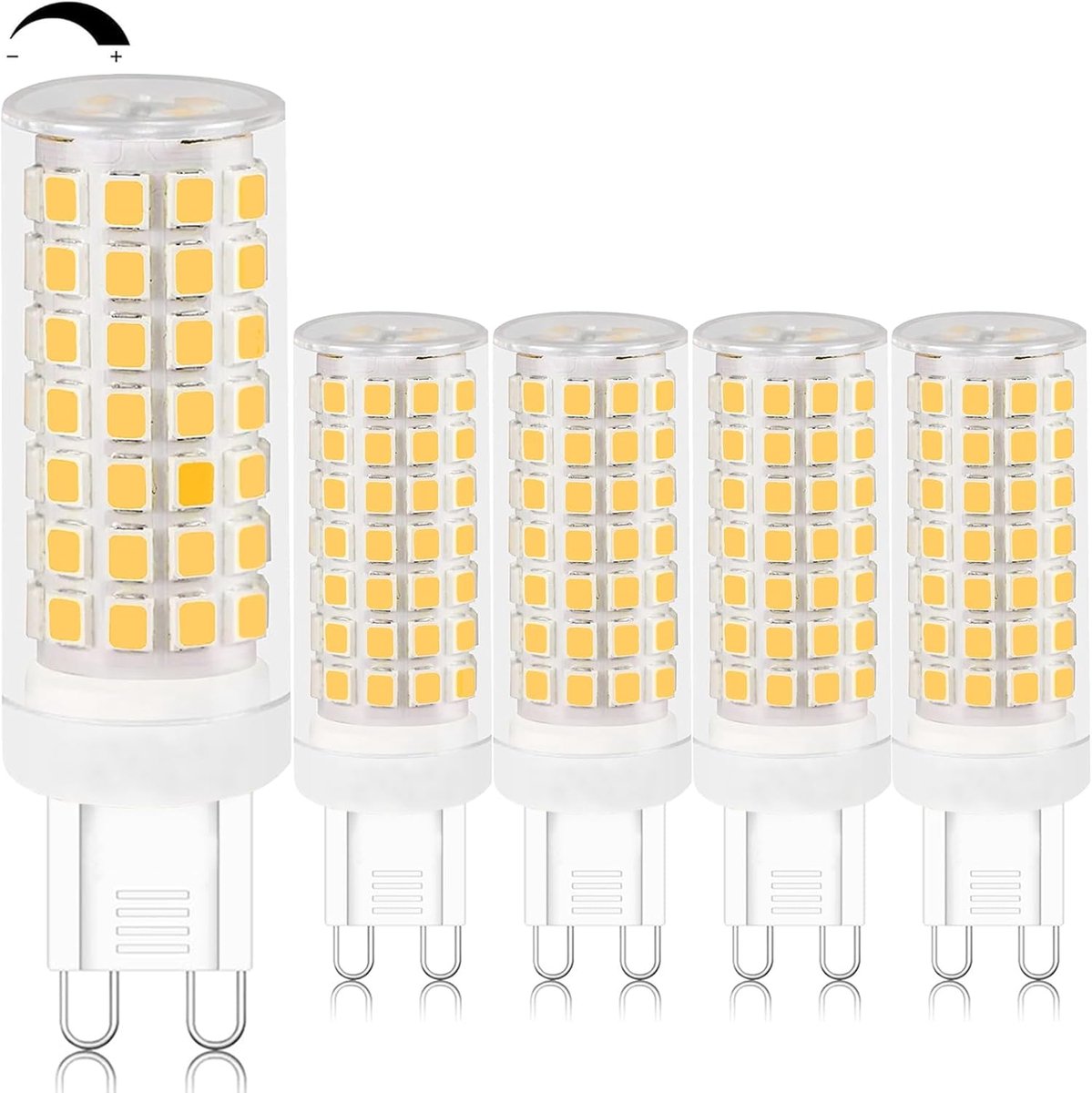 G9 8W, Dimbare Neutraal Wit, 4000, Gelijk aan 80W Halogeen, 360° Lichtbundel Zonder Flikkering, 88 LED's, AC 220-240V voor Slaapkamer, Keuken, Woonkamer, Set van 5
