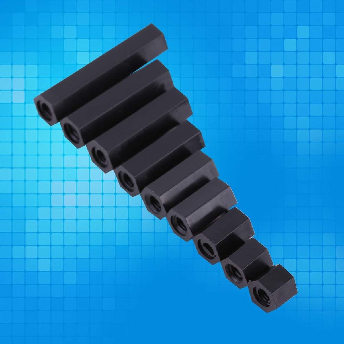 100 stks Zwart Vrouwelijke Spacer PA66 Nylon Spacer Standoff Nylon Accessoires M3 Vrouwelijk x M3 Vrouwelijke Hex Schroefdraad Spacer Standoff(M3*25)