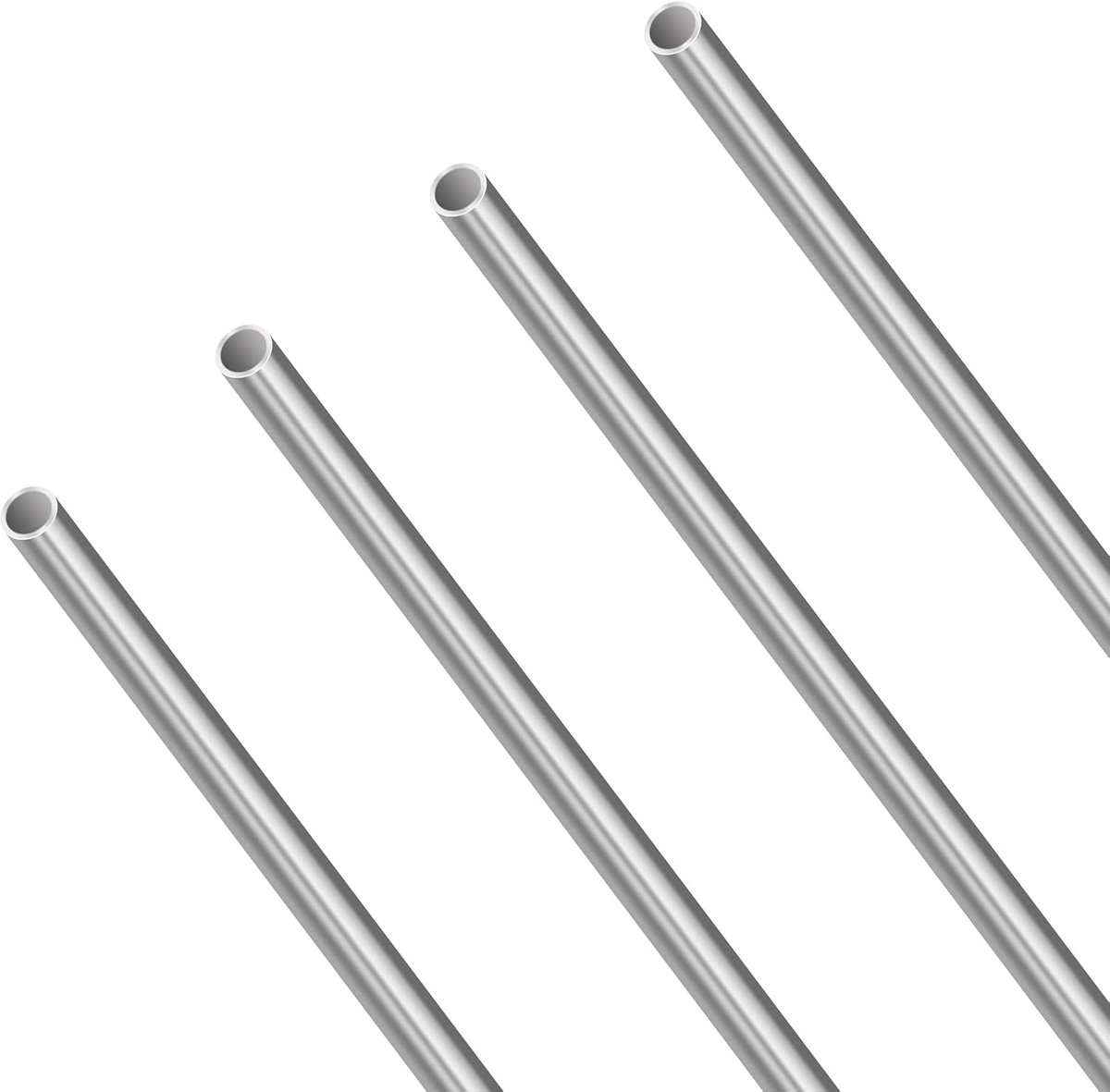 300 mm lengte 304 roestvrijstalen buis - 7 mm buitendiameter x 0 - 4 mm wanddikte - naadloze roestvrijstalen buis voor doe-het-zelf knutselen - ronde rechte stalen buis (4 stuks)