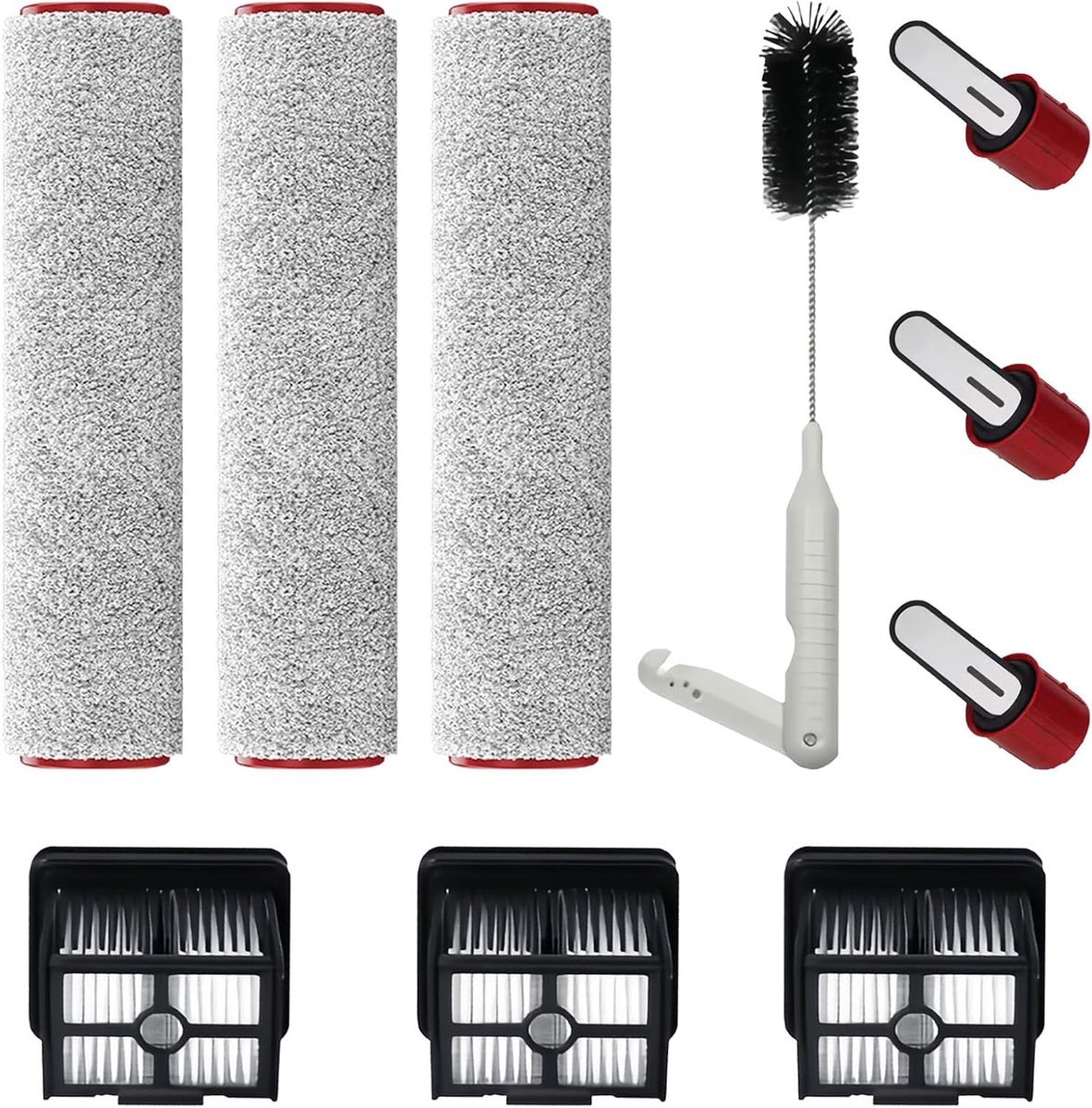 Borstelrol En Filteraccessoires Voor DREAME H15 Pro En H15 Mix Stofzuiger | H15 Pro reserveonderdelen, 3 rolborstels, 3 HEPA-filters Dual nat- en droogstofzuiger