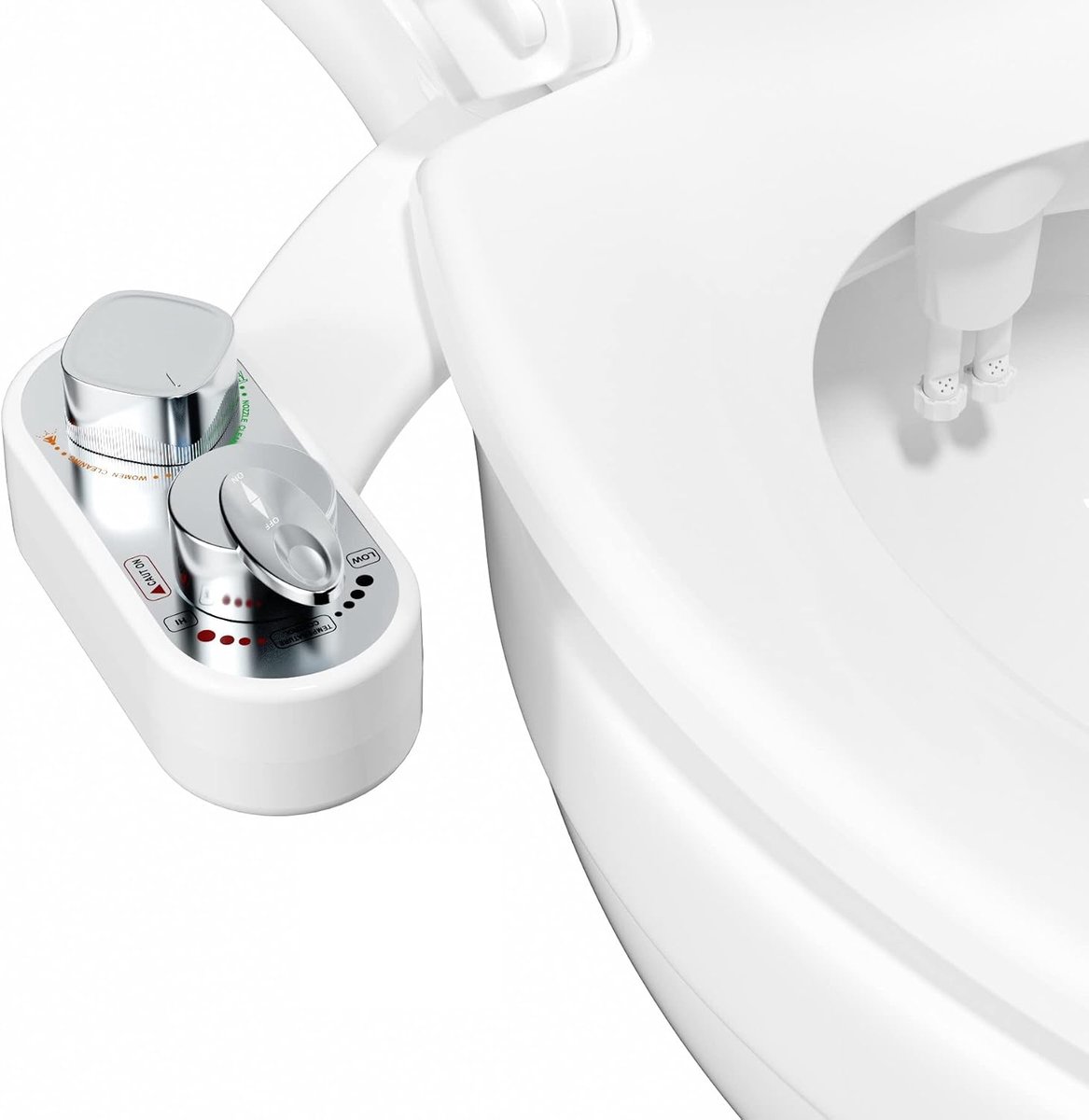Bidet handdouche voor toilet, warm- en koudwaterapparaat dat aan de toiletbril wordt bevestigd, niet-elektrische bidet vers water spray