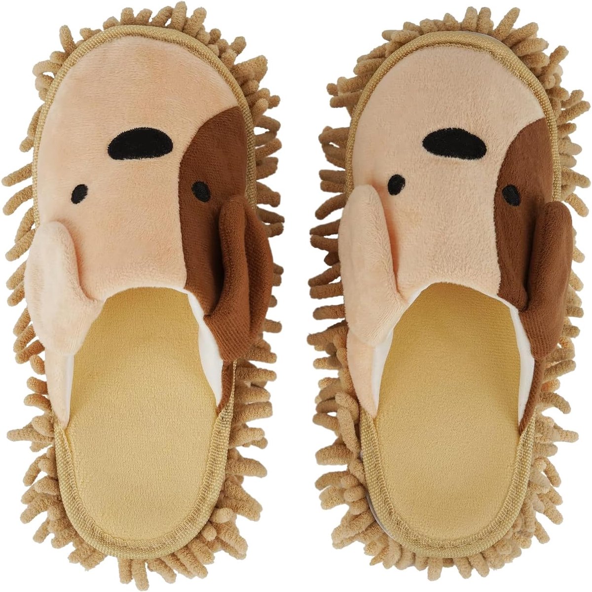 SchoenenVloerreiniger Schone schoenenMultifunctionele vloerreinigingsschoenMicrovezel stofmop schoenen voor Badkamer Thuiskantoor Vuil Haar Reinigingsgereedschap(Khaki)