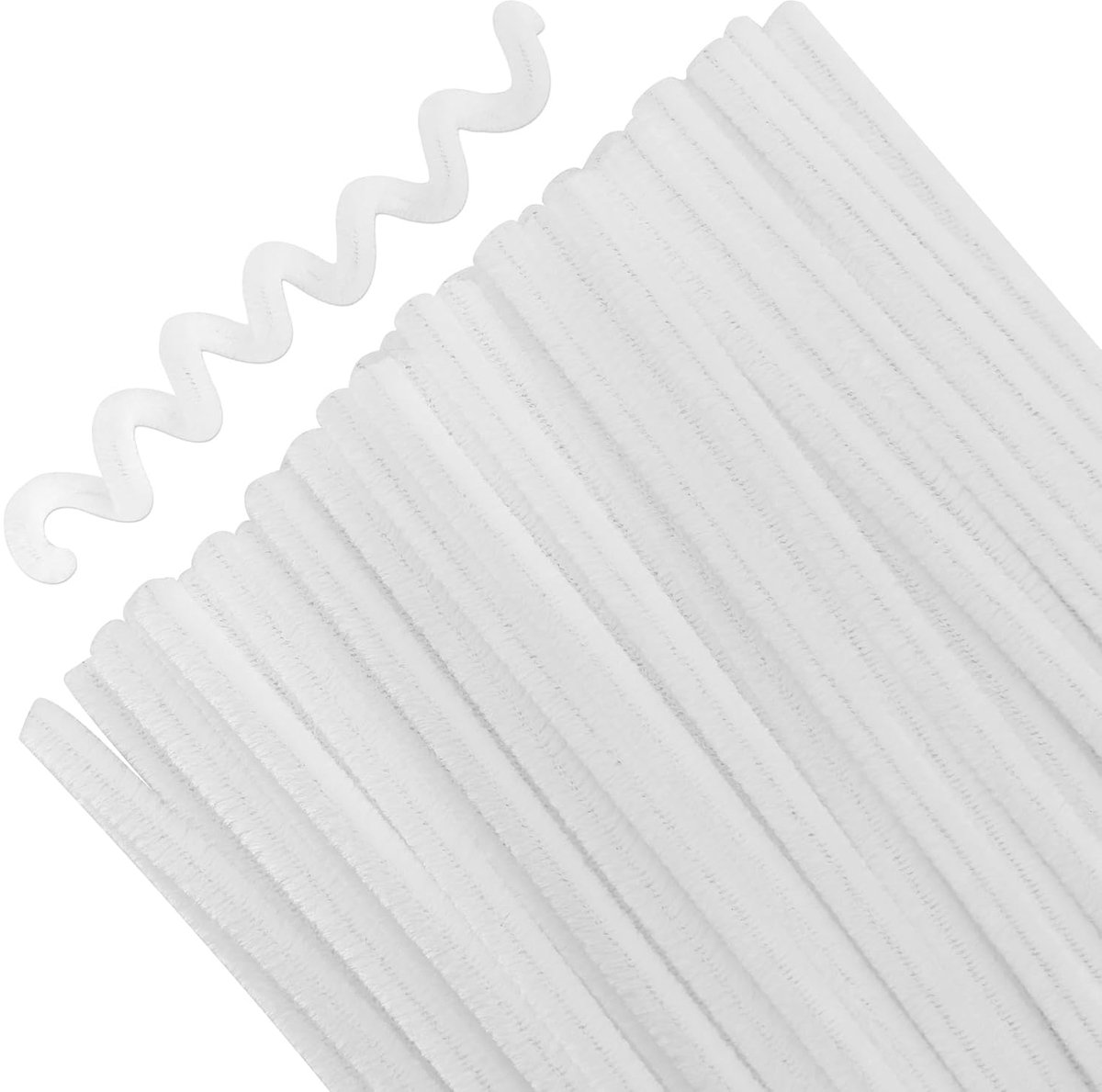 100 stuks witte pijpenreinigers, 30 cm, voor doe-het-zelf knutselen en decoraties