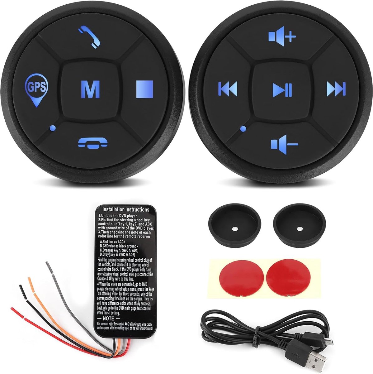 Afstandsbediening stuurwiel bedieningsknoppen GPS DVD draadloze bediening stuurwiel bedieningsknop volume draadloze controller schakelaar
