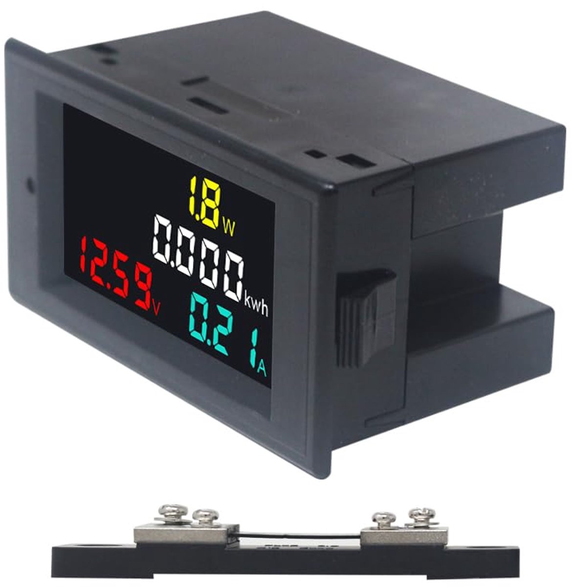 DC Voltmeter Ampèremeter Stroommeter 7-20V met 50A Shunt Digitale Stroomspanning Meter LCD Voltmeter Eergiemeter Vermogensmeter