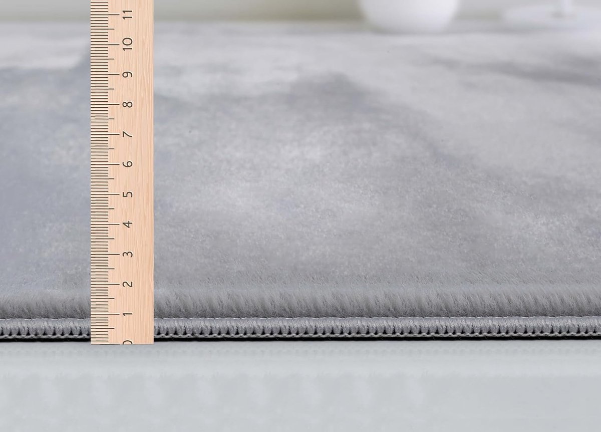 Luna Tapijten, behaaglijk warm bonttapijt, zacht en elegant, wasbaar en geschikt voor vloerverwarming, Öko-Tex gecertificeerd, grijs, 120 cm, rond