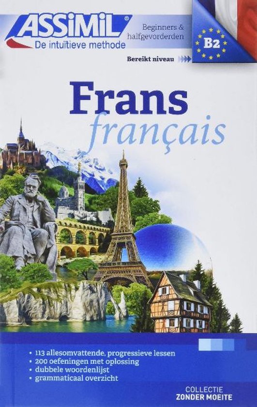Boek 'ASSIMIL Frans' voor beginners en halfgevorderden, B2 niveau. Met iconische Franse monumenten.