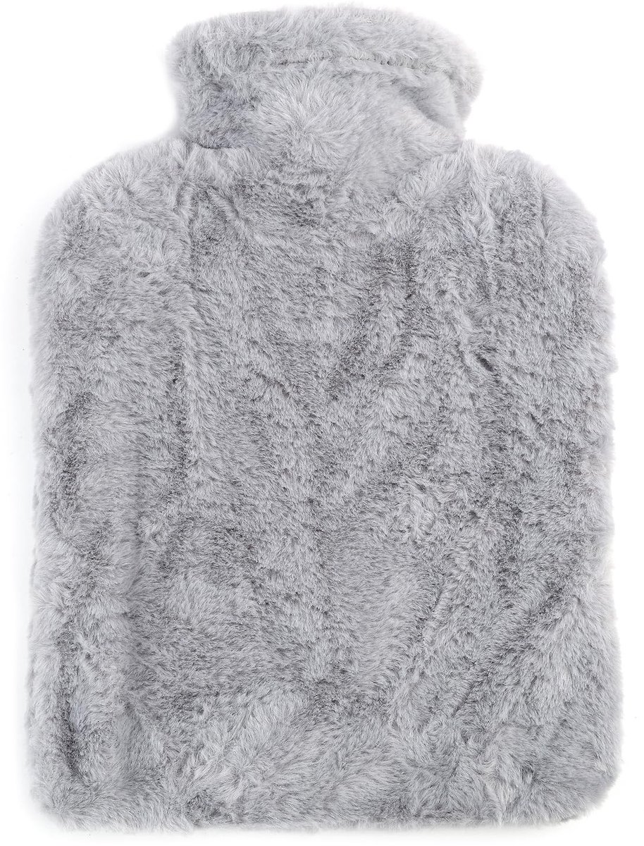 SolidKeus - Premium Warmwaterkruik met Zachte Imitatiebont Bekleding