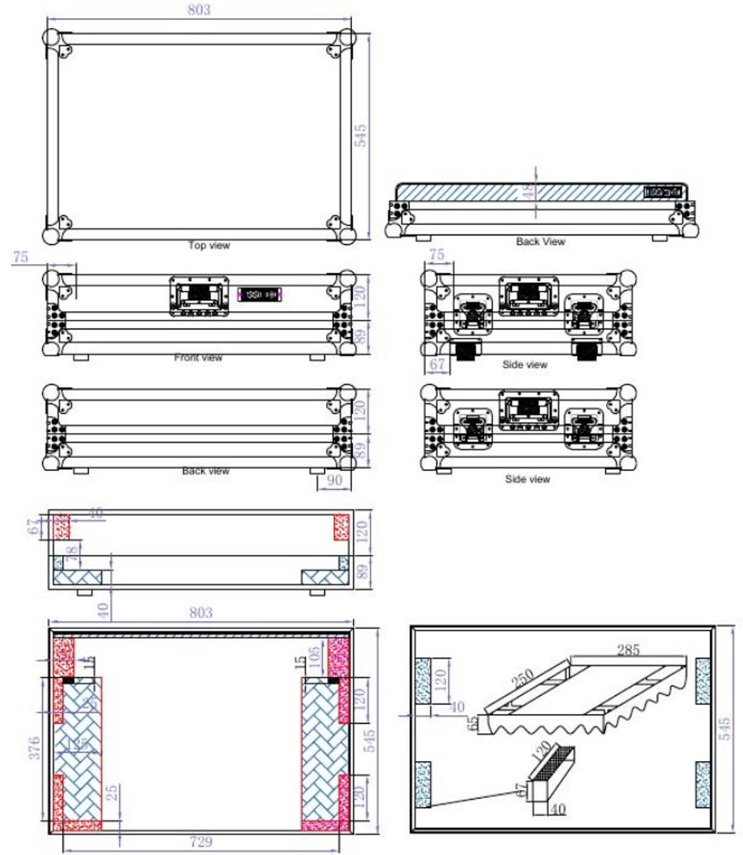 Flightcase - Innox IX-HX-XDJRX3-W-DS - Multikleur