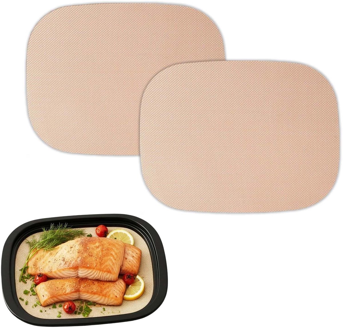 SolidKeus - Set van 2 Herbruikbare Anti-aanbak Bakpapieren voor de Oven