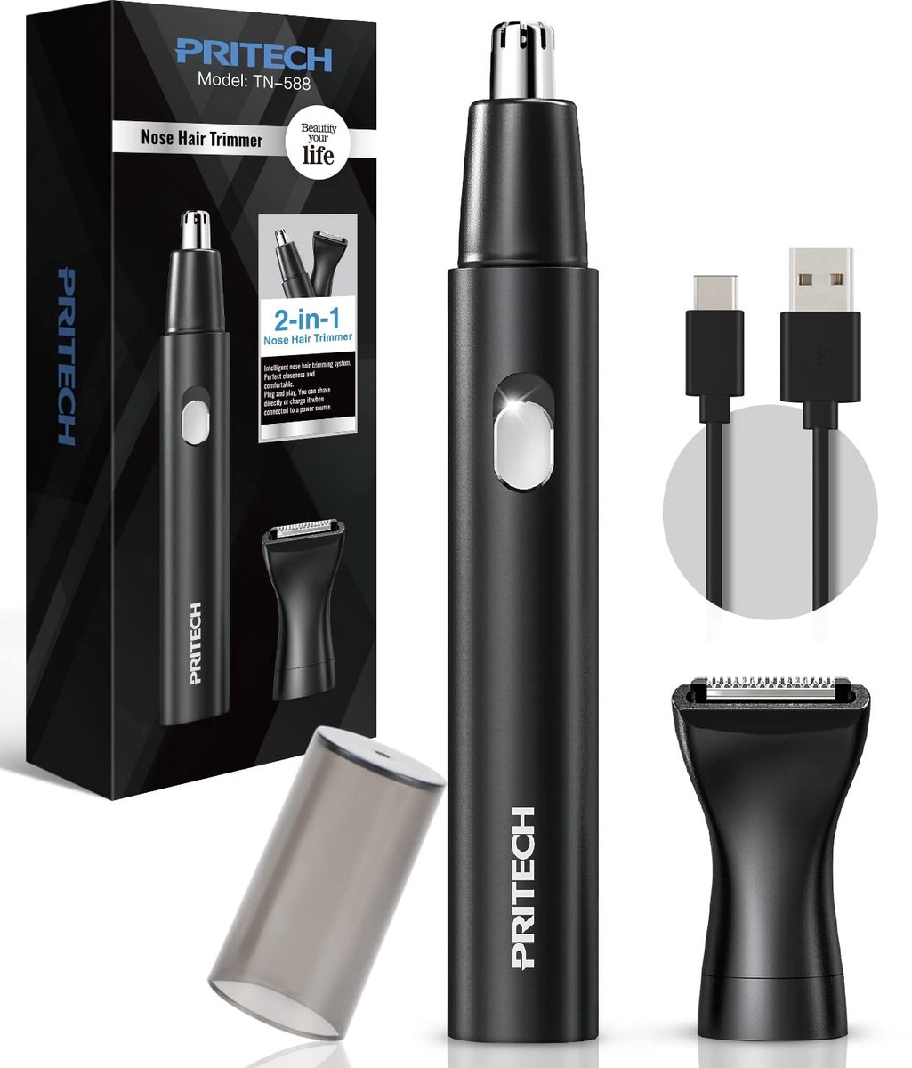 SolidKeus - Oplaadbare Neushaartrimmer voor Mannen en Vrouwen met Wasbare Functie