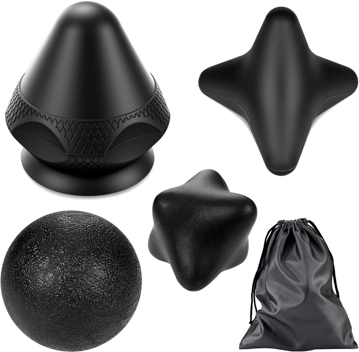 SolidKeus - 4 Stuks Trigger Point Massage Set met Suction Cup