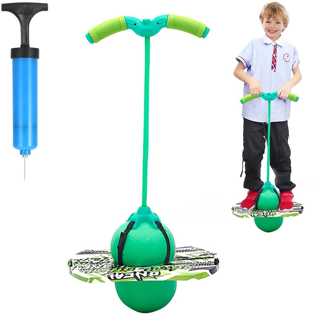 SolidKeus - Pogo Stick voor Kinderen met Handvat, 100 kg Draagvermogen