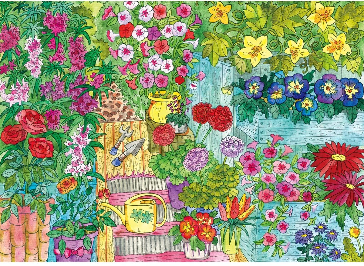 SolidKeus - Puzzel van 1000 Stukjes met Geheim Tuinmotief voor Volwassenen en Kinderen