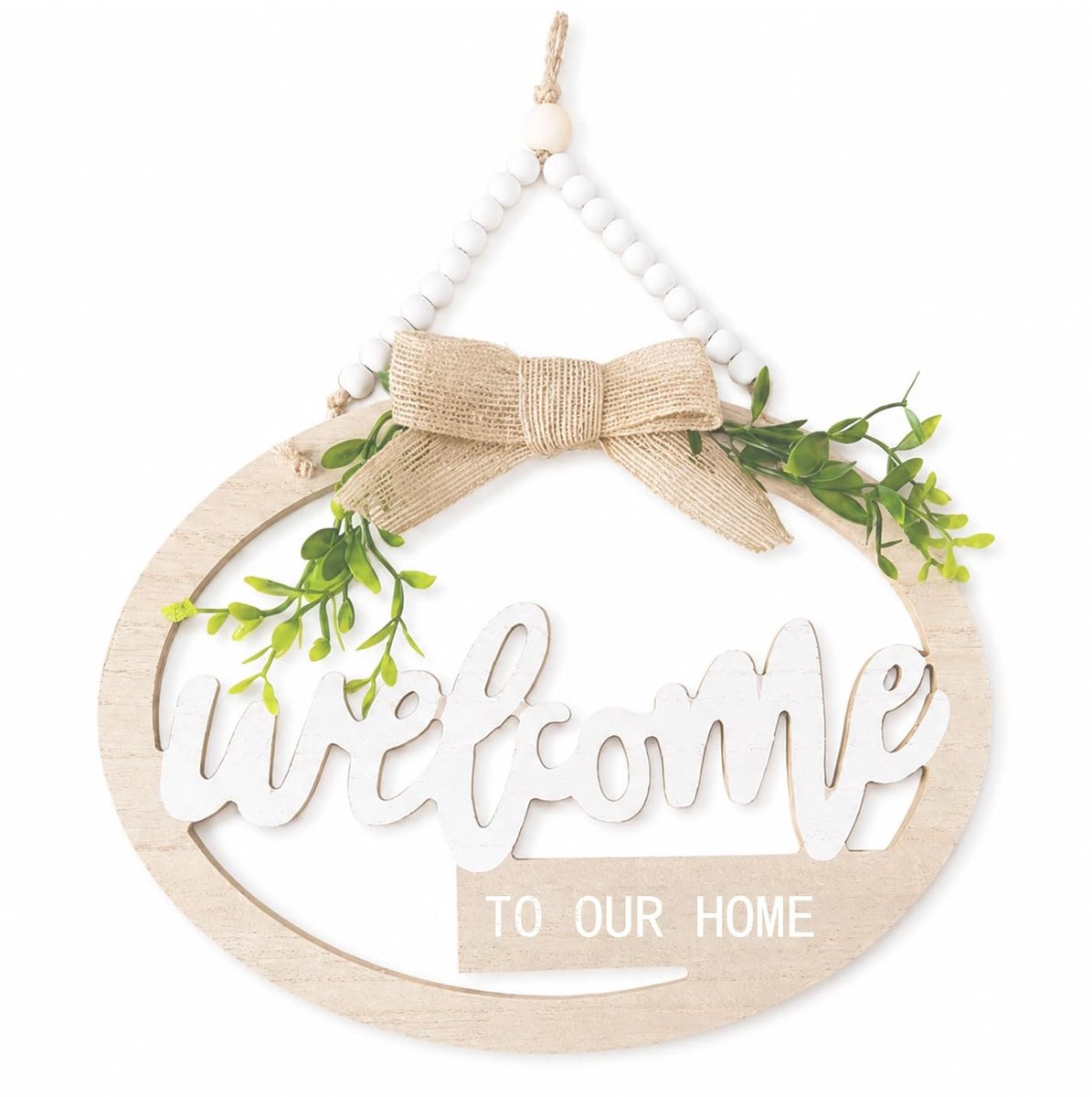 SolidKeus - Houten Welkomstbord voor Voordeur met Boho Ontwerp