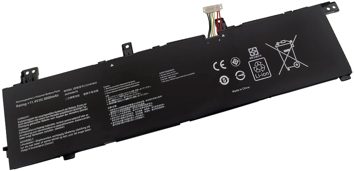 SolidKeus - Accu voor ASUS VivoBook Laptops