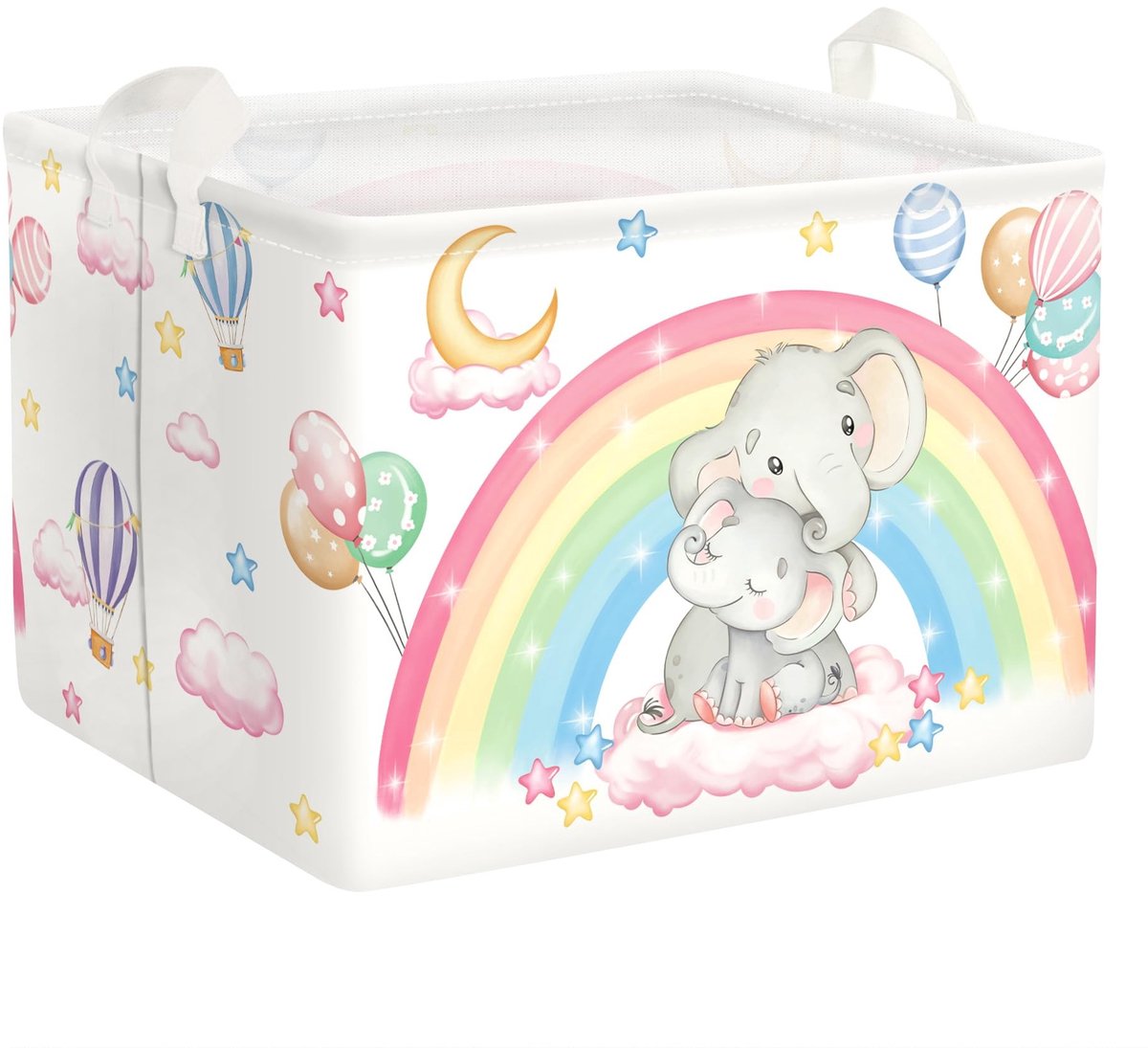 SolidKeus - Vouwbare Wasmand voor Kinderen met Olifant Motief