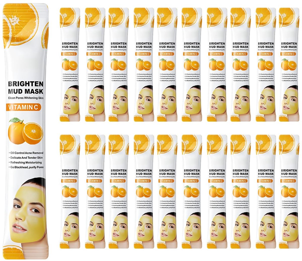 SolidKeus - Vitamine C Klei Masker 20 Stuks voor Stralende Huid