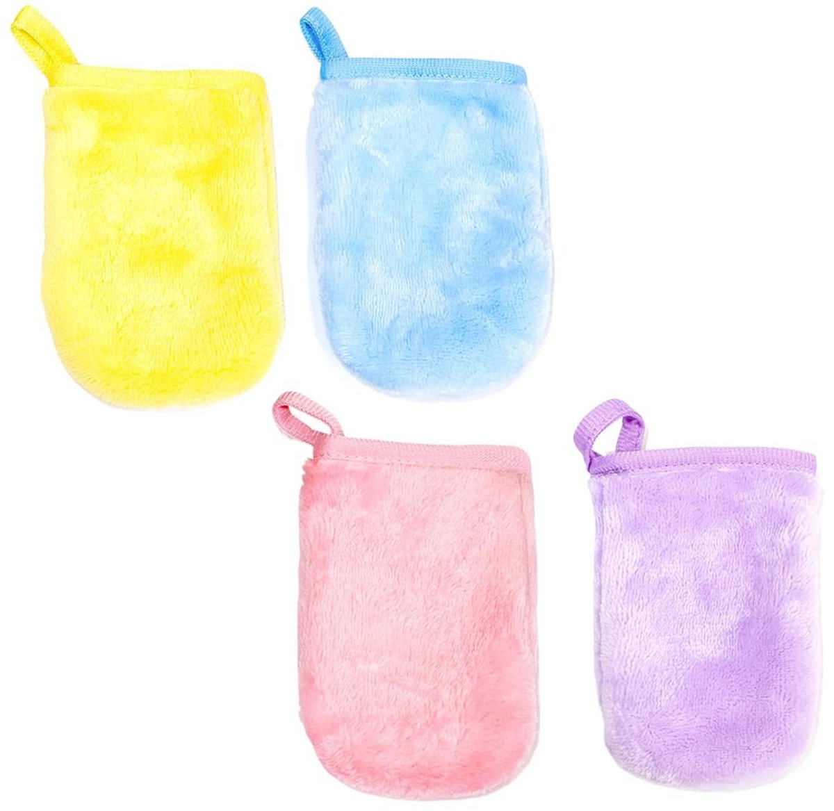 SolidKeus - Set van 4 Microvezel Washandjes voor Gezicht en Lichaam