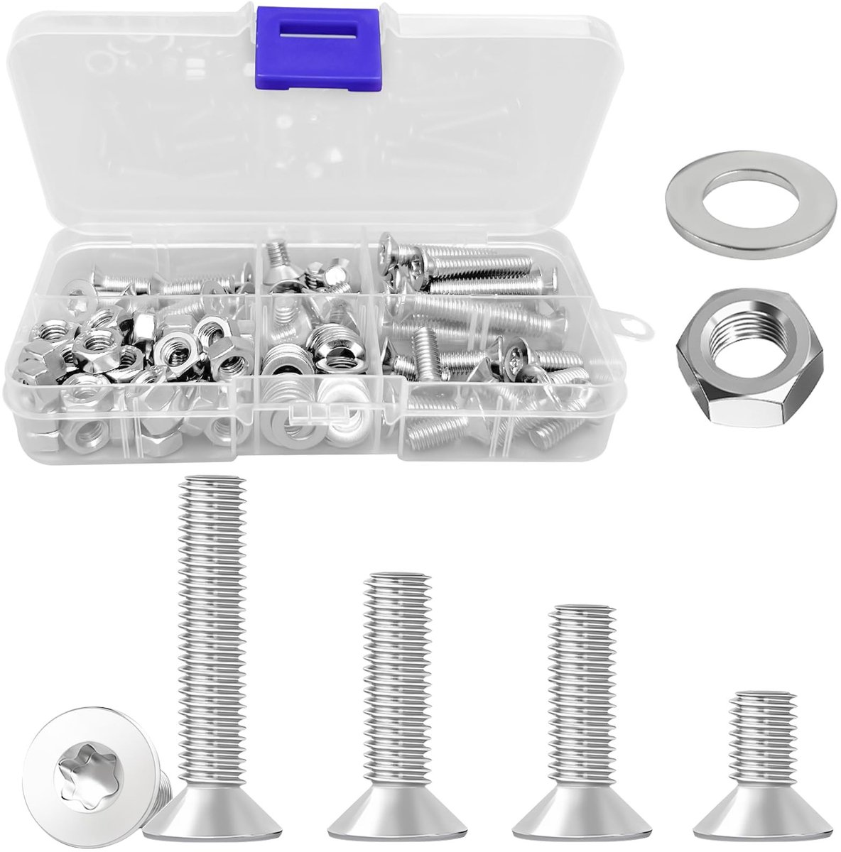 SolidKeus - 40 Stuks Countersunk Schroeven met Moeren M6