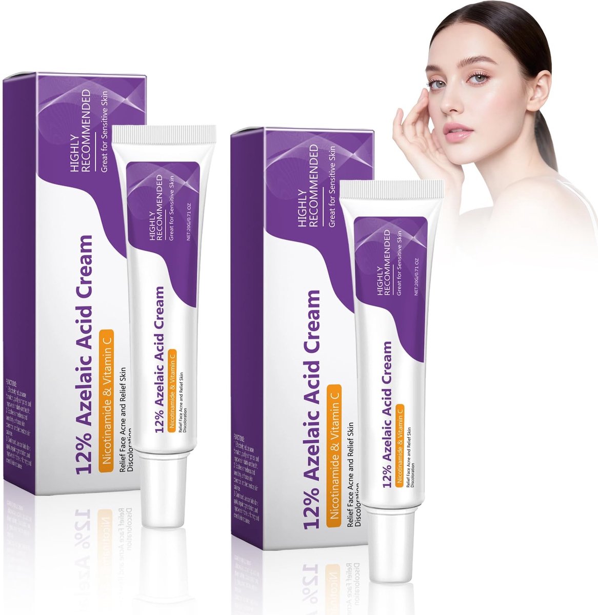 SolidKeus - Azelaïnezuur Gezichtsserum met Hyaluronzuur en Vitamine C