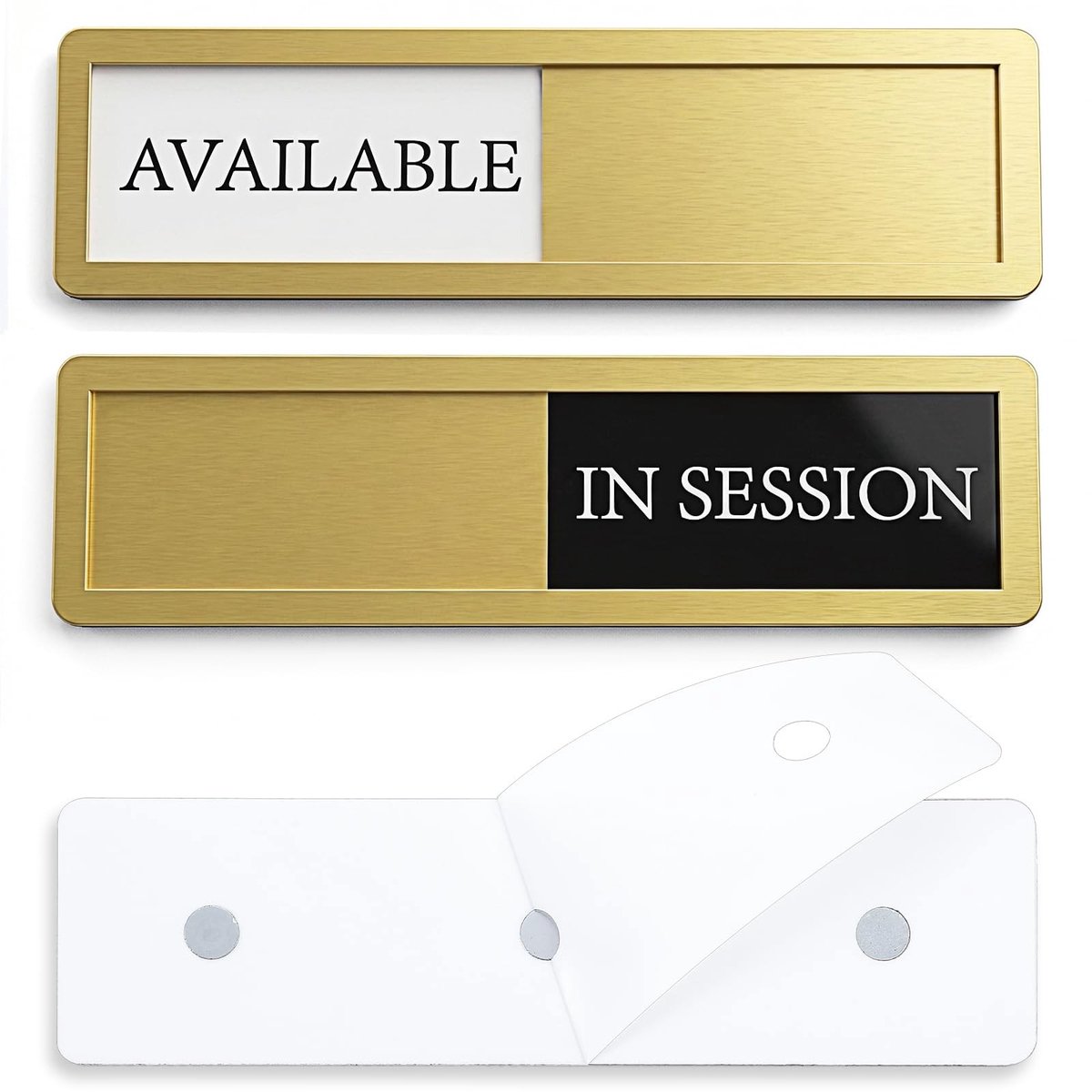 SolidKeus - Sliding Board met 'AVAILABLE' en 'IN SESSION' Tekst