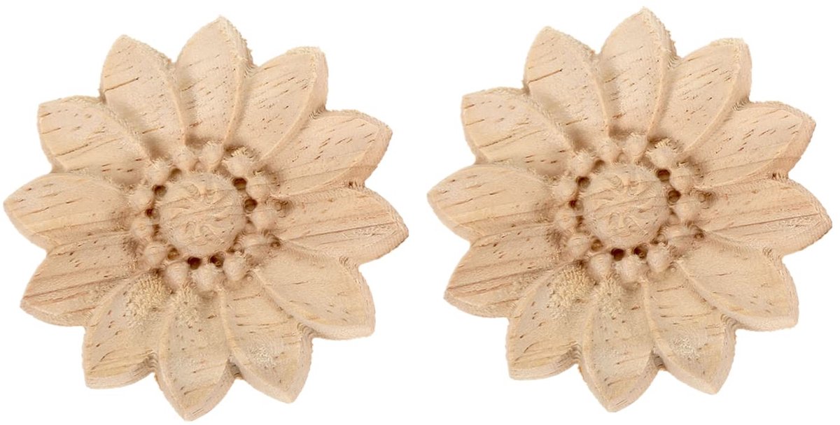 SolidKeus - 2 Stuks Houten Carving Stickers voor Meubeldecoratie
