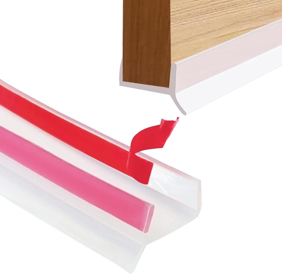 Plint keukenplint, profielafdichting, hoge elasticiteit siliconenrubber voor 15 mm, 16 mm, 17 mm, houtdikte, afdichtingsprofiel voor keukenplint, sterk waterdicht stofdicht (transparant, 5 M)