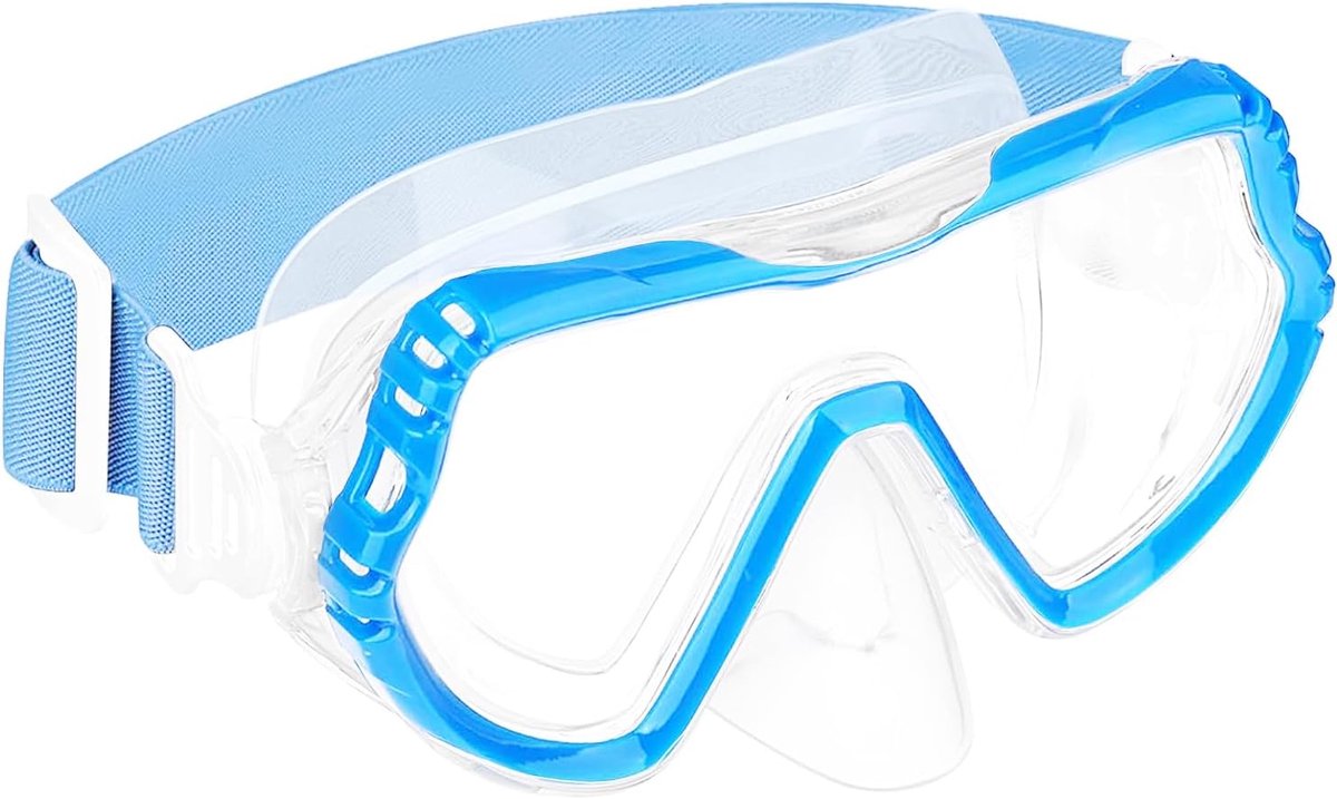 Duikbril voor kinderen, zwembril voor kinderen, 3-16 jaar, volwassenen, duikbril tieners, snorkelmasker voor jongens en meisjes, jongeren, duikmasker met 180° panorama HD, anti-condens, anti-lek