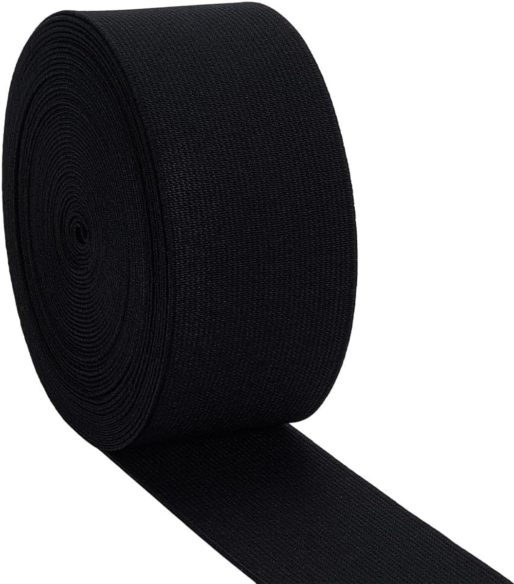 8M Naai-elastiekband 5 cm Zwarte elastiekband Gebreide elastische spoel Zwaar rekbaar Gebreide elastiekband met hoge elasticiteit voor broekbanden, jurken, badkleding en riemen