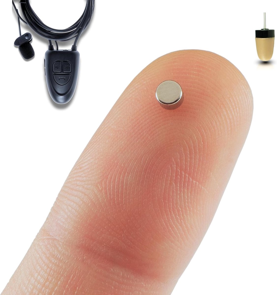 Bluetooth Spy Oortelefoon Bedraad (Nano V5 + Vip Pro SuperMini) | 2 spy oortjes (Nano en Vip Pro SuperMini), Bedrade microfoon, Bellen en opnames, Onzichtbaar, Draadloze oortjes, Mini formaat