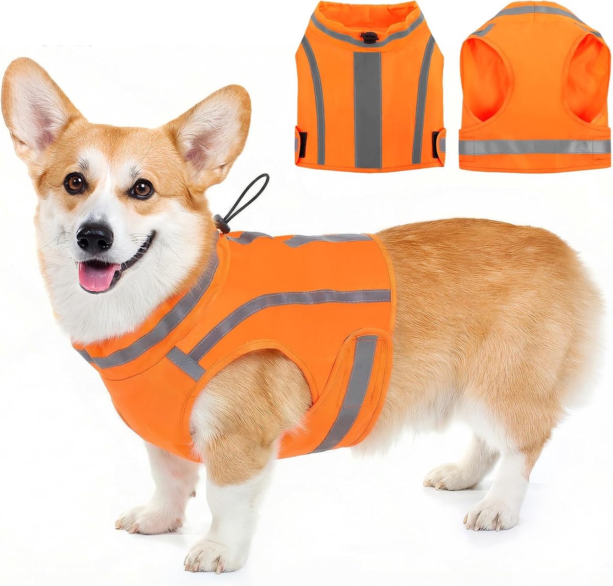 Veiligheidsvest voor honden, neongeel, veiligheidsvest met reflecterende elementen, XS, m