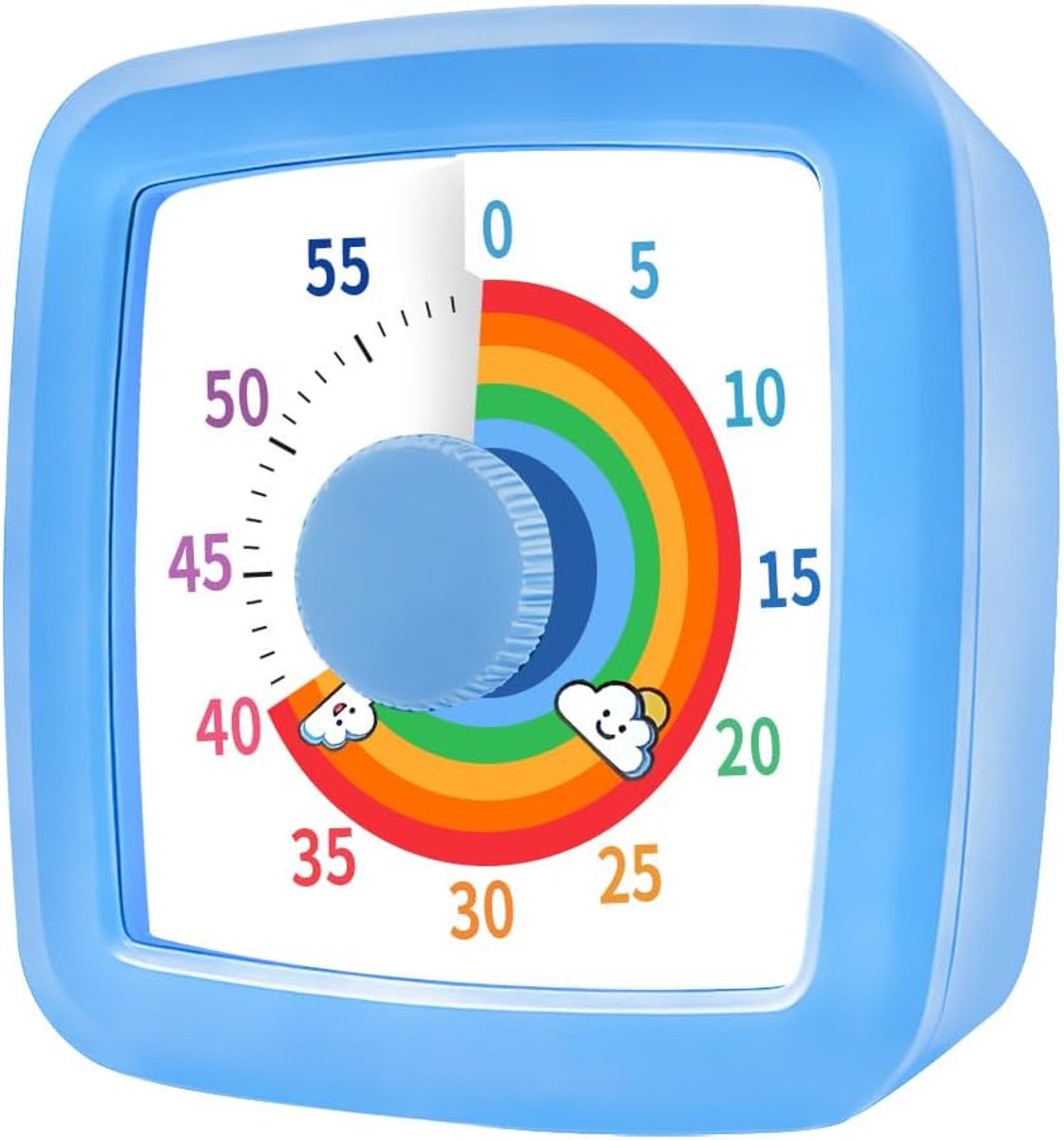 Timer voor kinderen en volwassenen, 60 minuten regenboog countdown timer, tijdmanagement tool voor klaslokaal, huis, keuken, kantoor, school