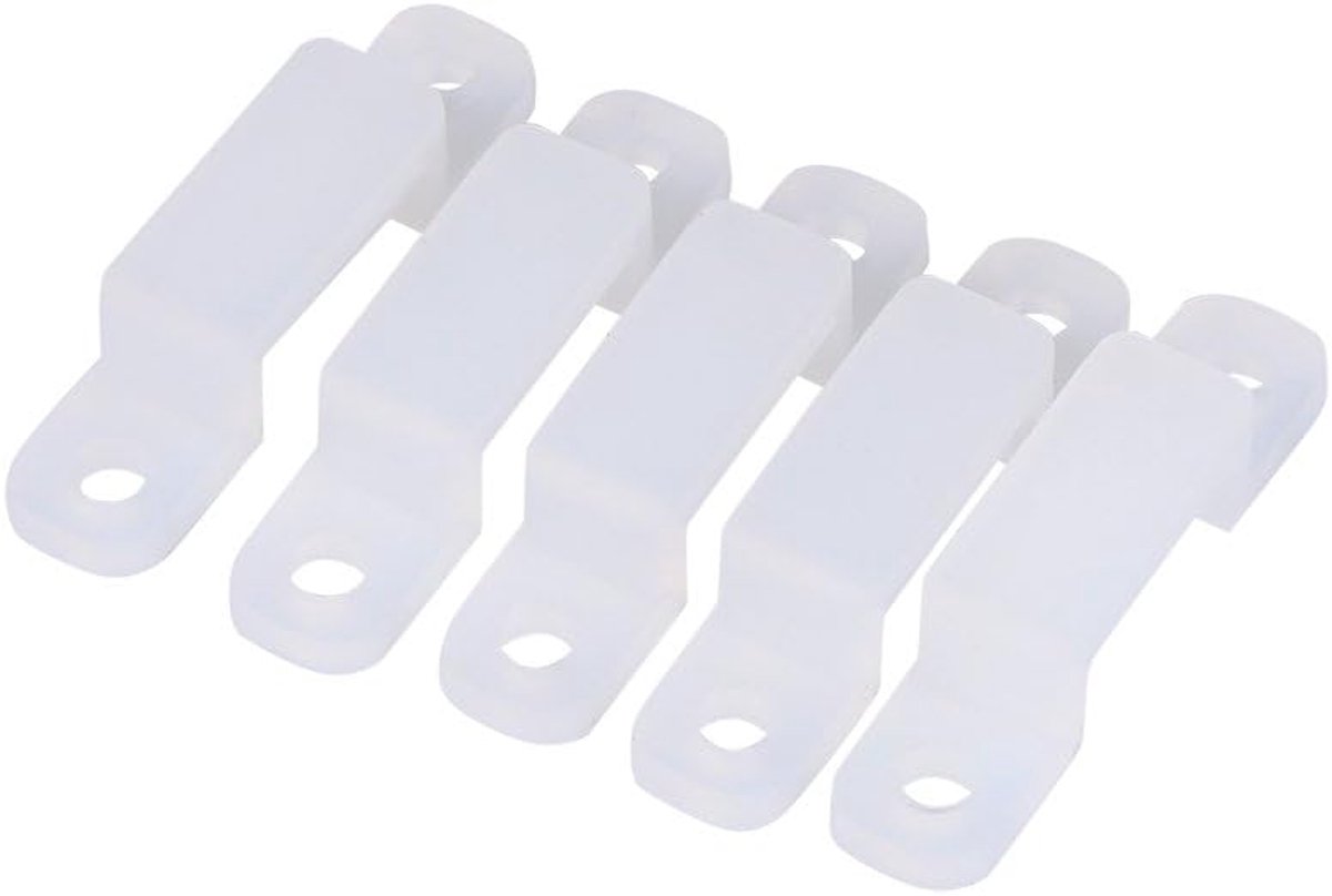100 stuks LED Strip Light Siliconen Connector Clip voor Bevestiging 3528 5050 1210 RGB LED 8/10/12 mm Socialme-EU (10 mm)
