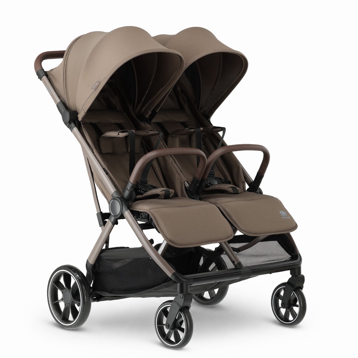 Deryan Rolo X2 XL V2 Duo Buggy - Compacte Dubbele Buggy - Hazel