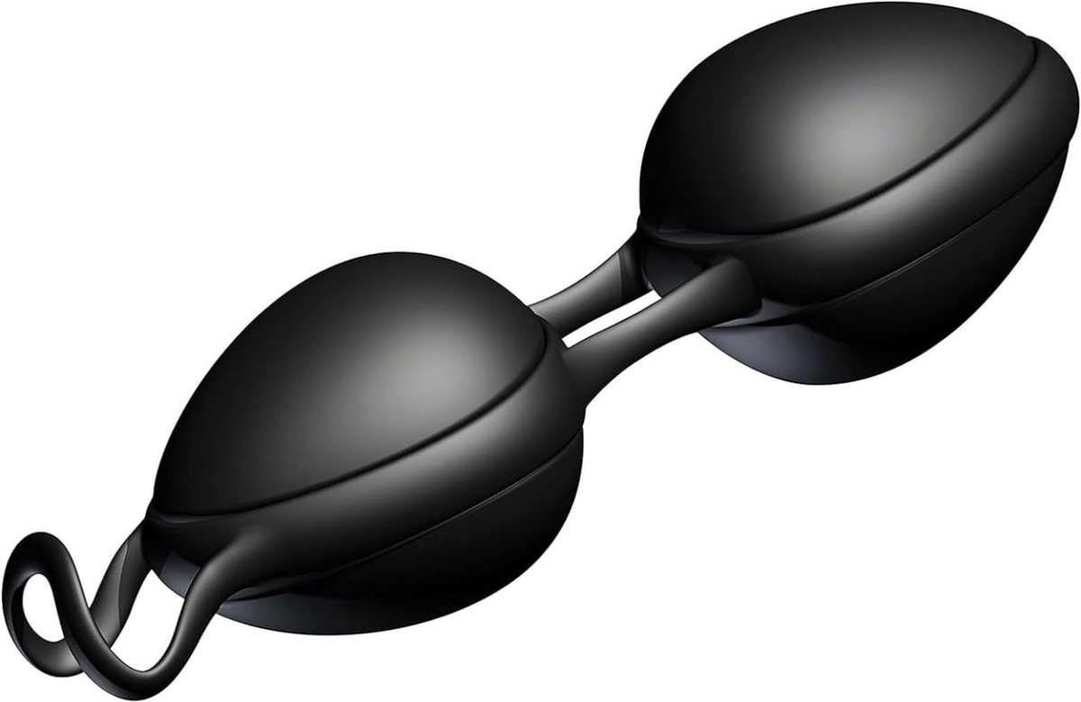 JOYDIVISION Joyballs Secret Duo - Loveballs Duo Zwart | Vaginale ballen voor bekkenbodem fitness | Plezierballen gemaakt van Silikomed/TPE | Compatibel met glijmiddelen op waterbasis en siliconen