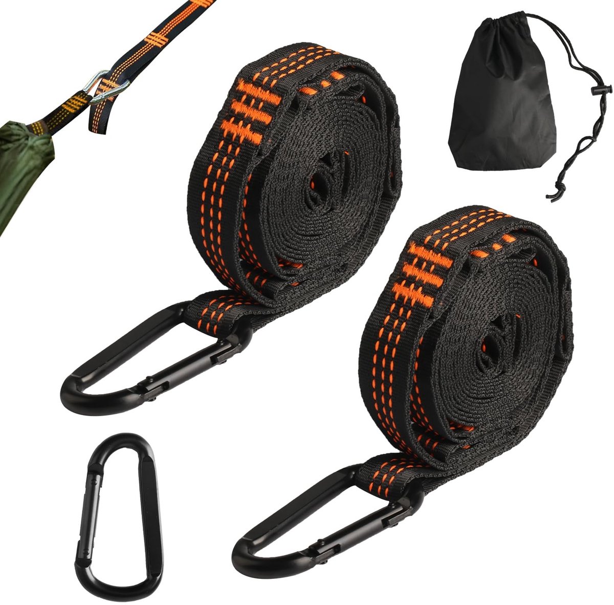 Omgoods - Hammock Bevestigingsset met 2,5m Haken en Riemen