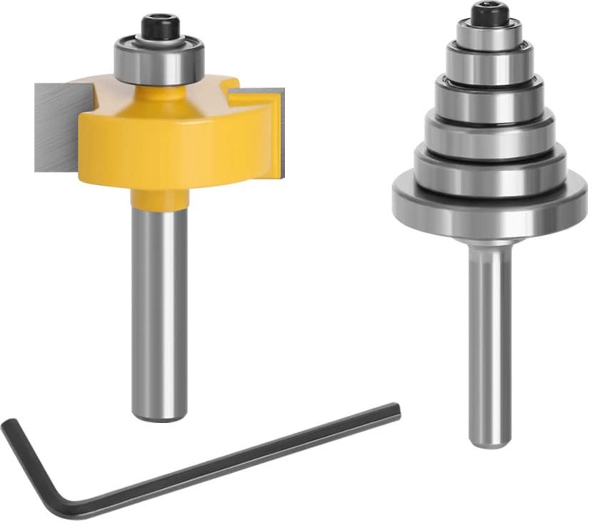 Omgoods - 8mm Frees Bit met 6 Verwisselbare Lagers Set