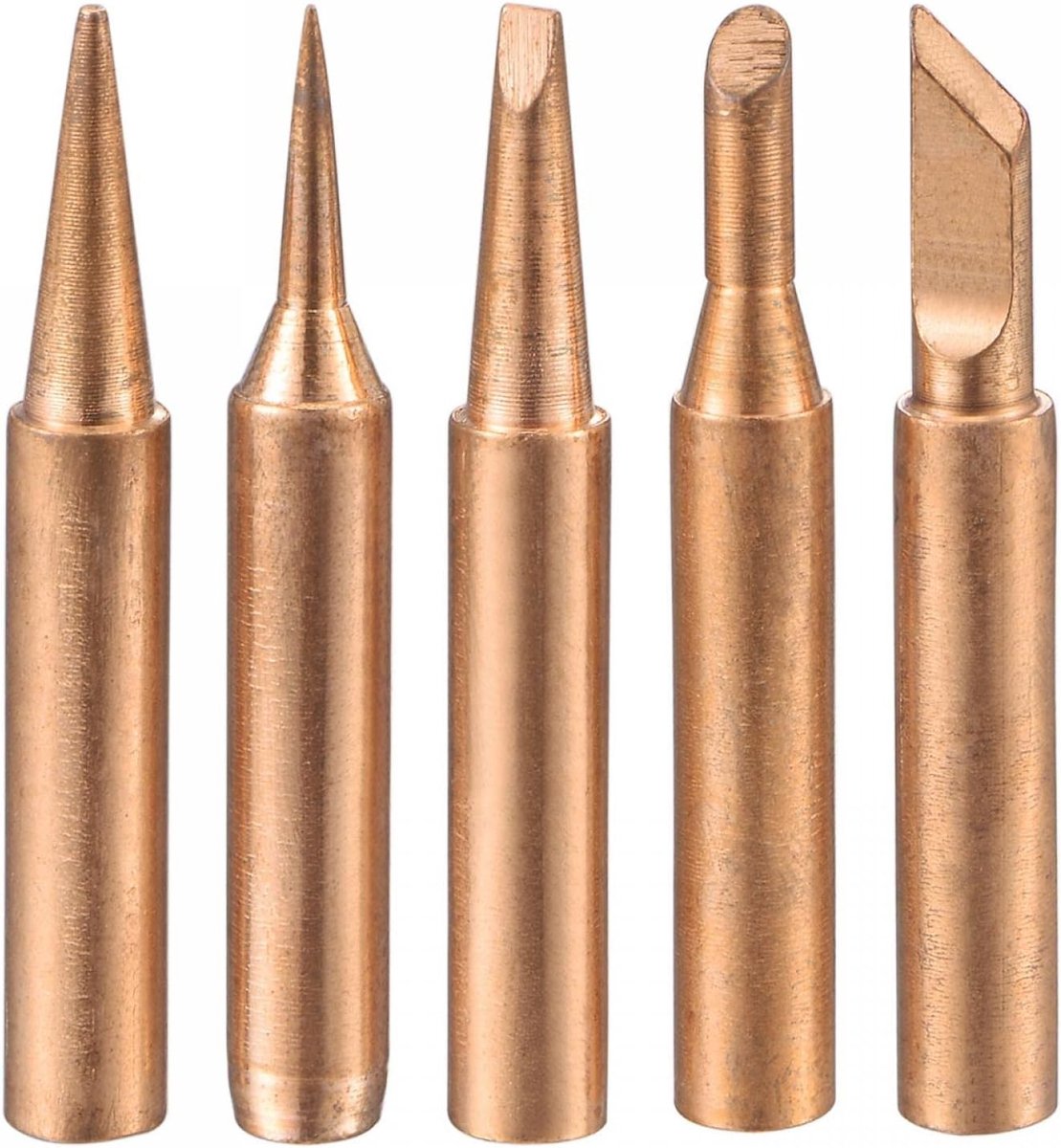 Sourcing map 5 stuks loodvrije soldeerbout Spitz I+B+K+3C+2.4D serie vervanging voor soldeerstation 4 mm x 41 mm