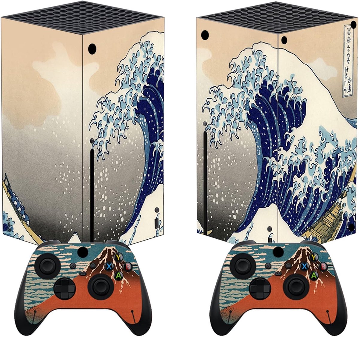 Skin Sticker voor Xbox Series X Controller,Beschermhoes Decal Skin Beschermende Huid Folie voor Xbox Series X Console-De Grote Golf