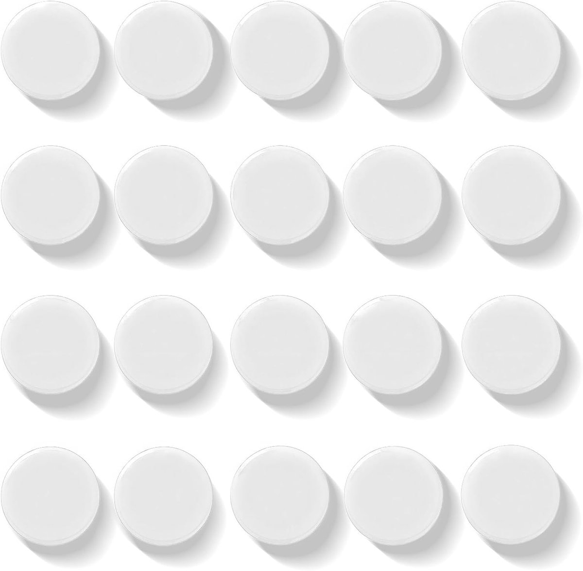 Magneten, Kleine Ronde Magnetjes voor Whiteboard, Keuken, Locker & Kantoor - Sterke Heavy Duty Decoratieve Mini Magneten voor Koelkast, Knutselen, Kaarten, School & Thuis (Wit)